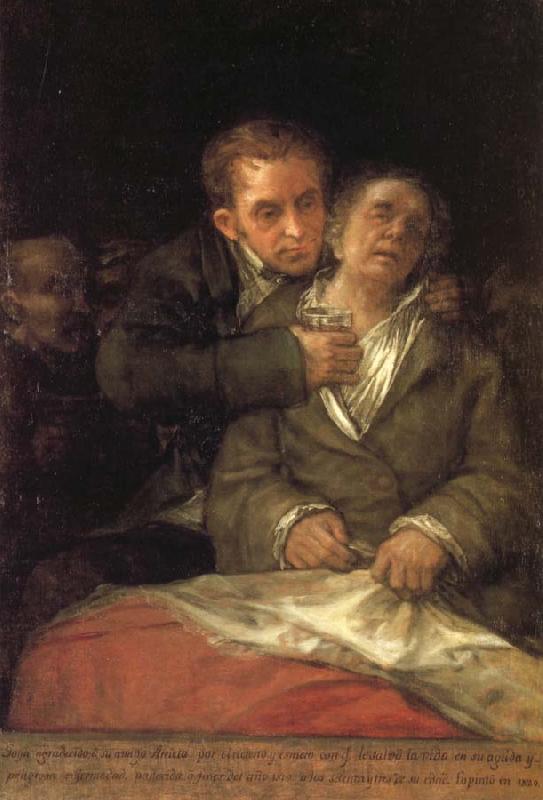Francisco Goya Self-Portrait with Dr Arrieta Spain oil painting art